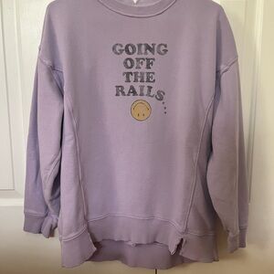 Aerie "Going Off The Rails" Crewneck Sweatshirt
